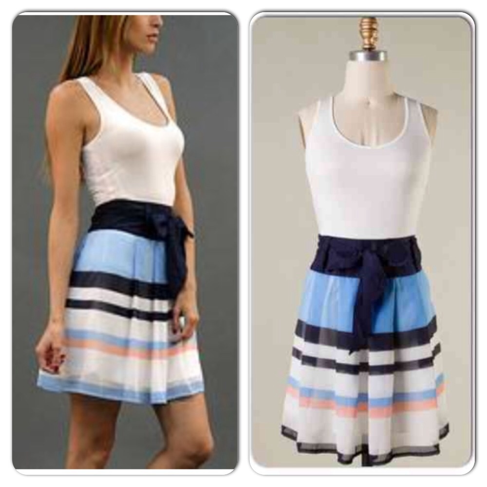 ⭐️LAST ONE!⭐️NWT Blue Striped Skirt Tank Dress